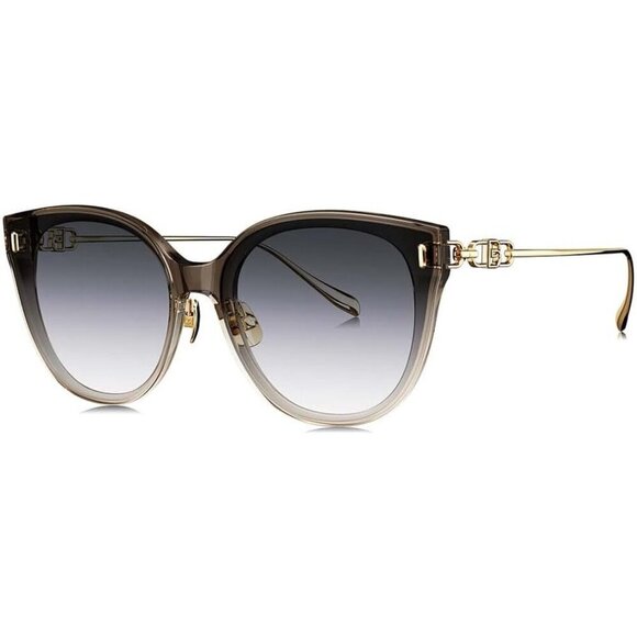 🆕 Women Grey Fashion Oversized Cat Eye Polarized Exclusive Eyewear Sunglasses - Picture 1 of 6